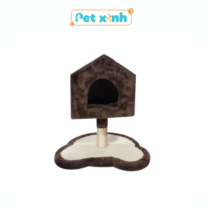 Nhà cây gỗ cho mèo Cattree màu nâu