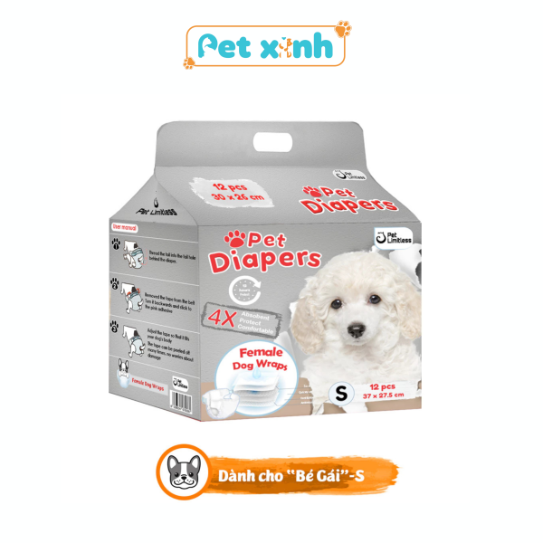 Tã bỉm vệ sinh DIAPERS cho chó mèo size S