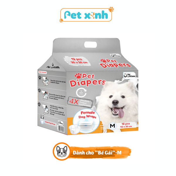 Tã bỉm vệ sinh DIAPERS cho chó cái size M